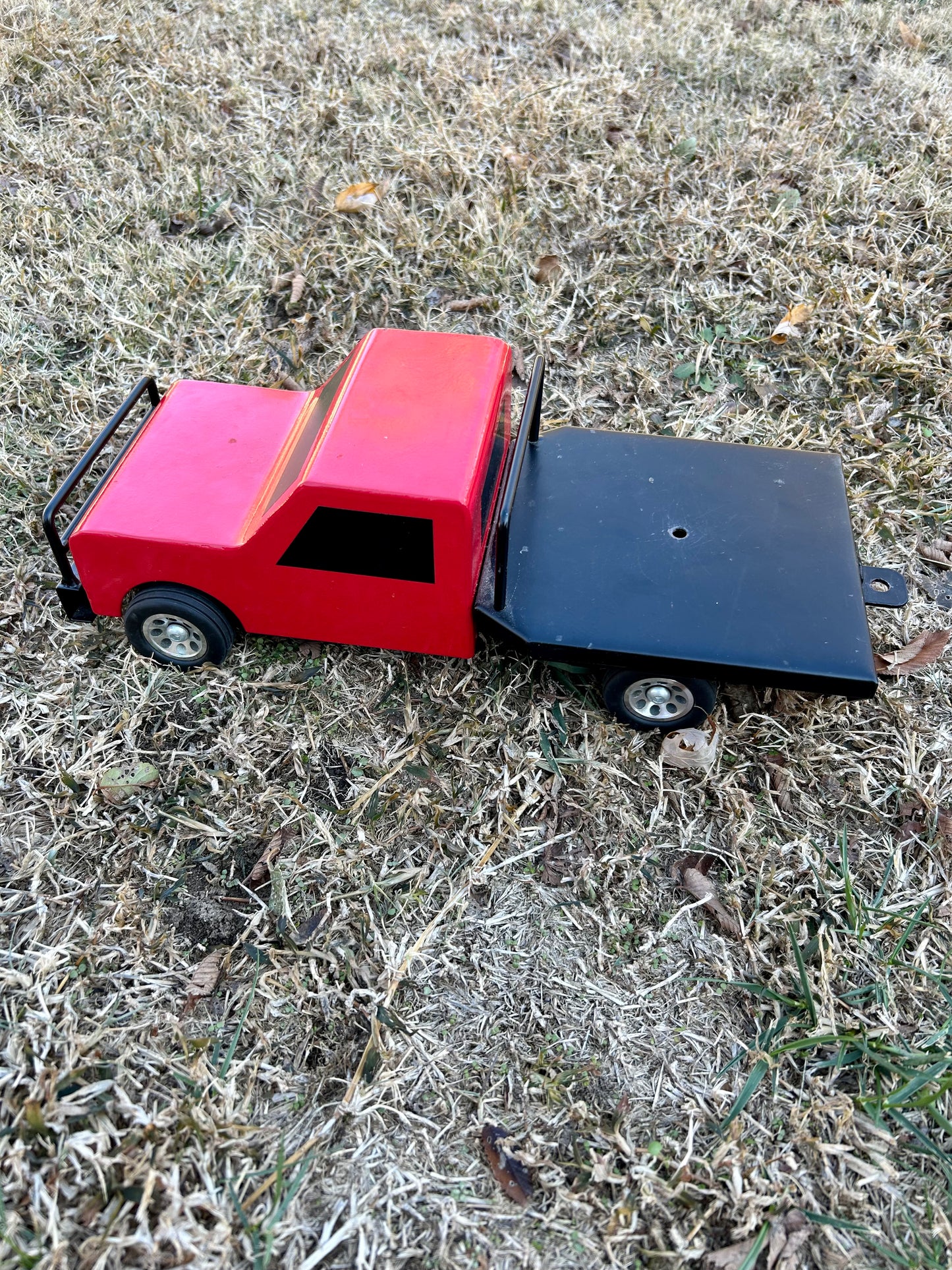 Flatbed Red Farm Truck